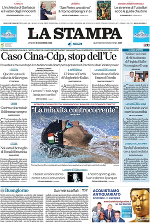La Stampa prima pagina