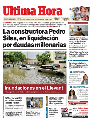 Prima pagina Ultima Hora di oggi - Quotidiano regionale