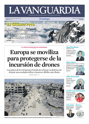 Prima pagina La Vanguardia di oggi - Quotidiano regionale
